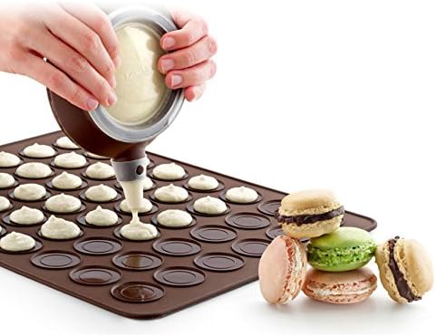 Macaron Silicone Mat Pads Baking Sheet Pan Tray Cake Bread Chocolate Cookie Pudding Mold Making Silica Cook Kitchen DIY Appliances Microwave Toaster Oven Soft brown (Brown)
