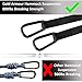 Gold Armour Camping Hammock - XL Double Hammock Portable Hammock Camping Accessories Gear for Outdoor Indoor with Tree Straps, USA Based Brand (Black and Gray)