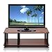 Furinno Just No Tools Dark Cherry Mid Television Stand with Black Tube
