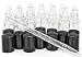 12, Clear, Mini (Approximately 4 ml, 1/8 fl. oz) Glass Roll on Bottles, with 3 ml Dropper