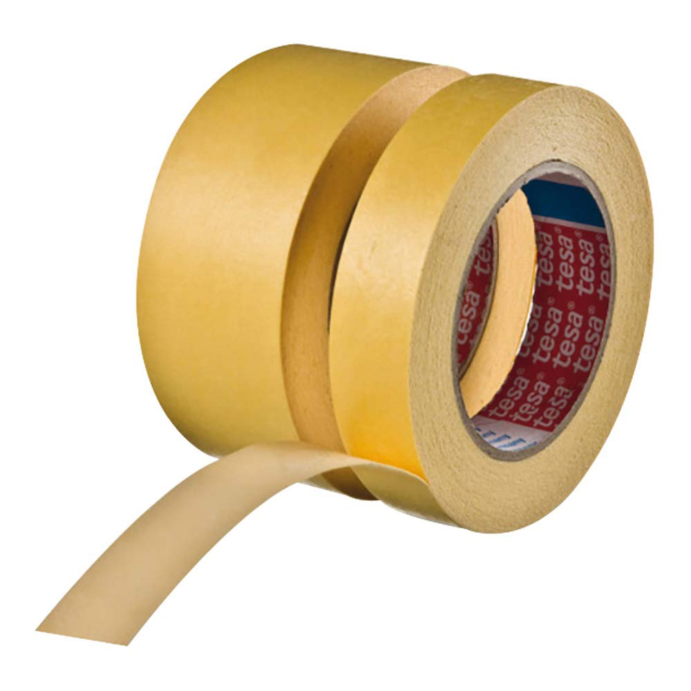 Tesa 04434-00009-00 Tesakrepp 4434 Elephant Skin Special Masking Tape, 50mm Width, 10m Length, Yellow,