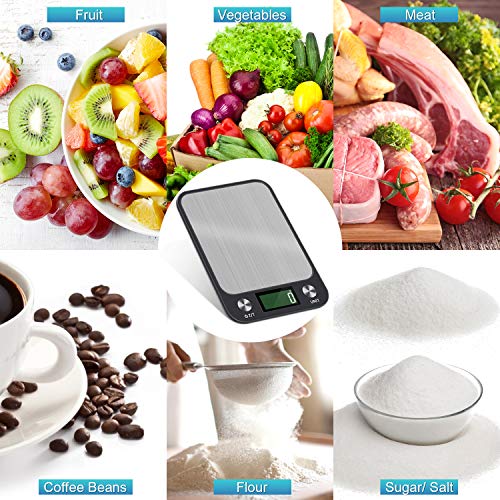 Food Scale for Calorie Control,Vsadey High-Precision 5000g/1g Digital Kitchen Scales for Weight Loss and Nutrition Ingest for Baking Cooking Dieting Plan