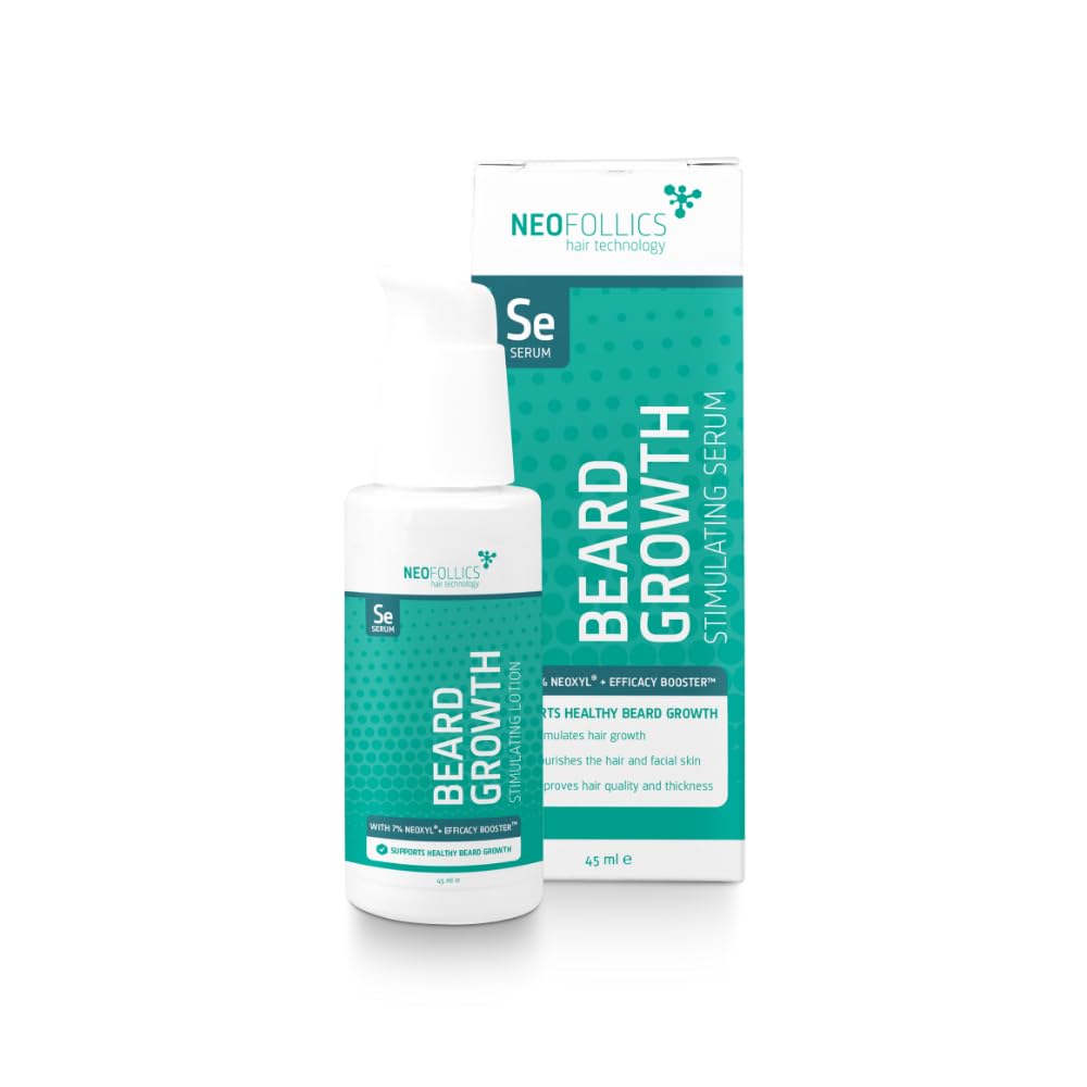Neofollics Beard Growth Stimulating Serum – 7% Neoxyl® Complex – Enhances Beard Growth & Thickness – Nourishes the Facial Skin – 45 ml