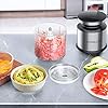 Mini Meat Grinder, Homeasy Mini Food Processor Food Grinder 600ml Stainless Steel Small Chopper for Salad, Sauces…