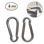 Huouo 4 Pcs 2.8 Inches Flag Pole Snap Clip Hooks Flagpole Attachment