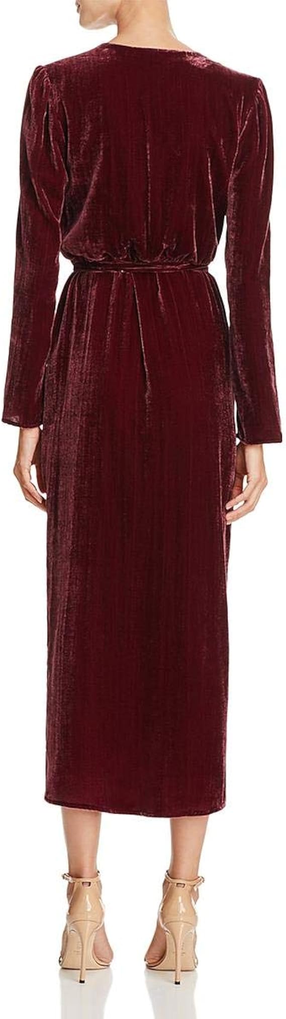 wayf velvet wrap dress