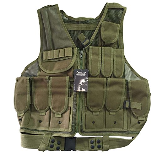 Airsoft tactical vest military green combat protection …