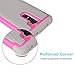 Jeylly for LG G2 Case, Shockproof Scratch Absorbing Hybrid Rubber Plastic Impact Defender Rugged Slim Hard Case Cover Shell for LG G2 D800 D801 VS980 LS980 - Pink/Grey
