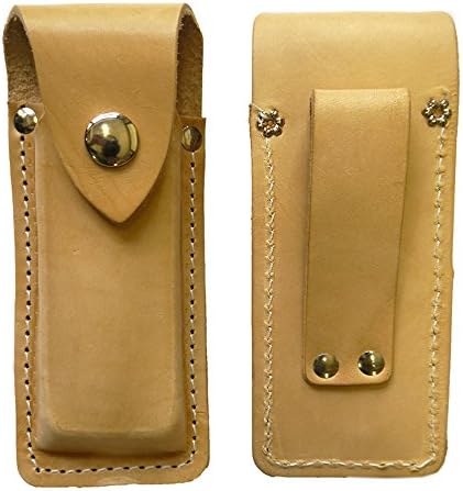 (US made) Deluxe Folding Knife Sheath with Belt Loop: Large (Fits Opinel)