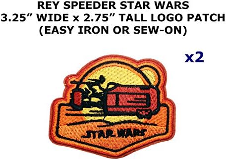 2 PCS Rey Speeder Star Wars Theme DIY Iron / Sew-on Decorative Applique Patches