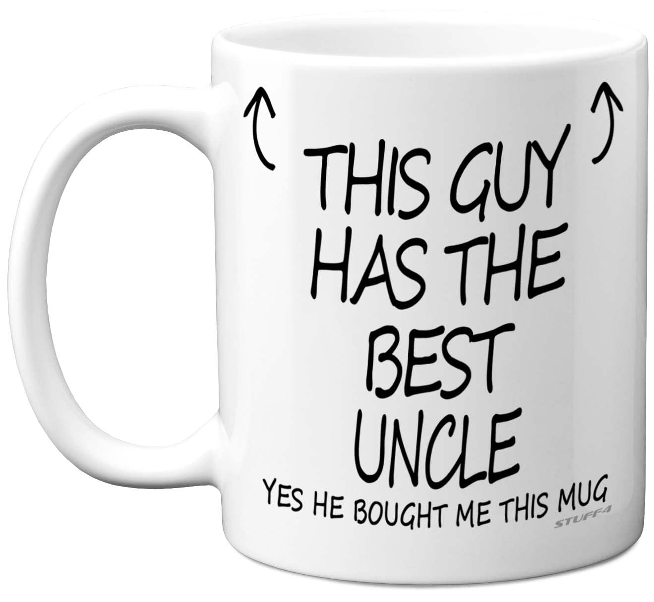 Stuff4 This Guy Has The Best Uncle Mug - Uncle Gifts, 11oz Ceramic Dishwasher Safe Coffee Mugs - Nephew Gifts for Birthday, Christmas Day Presents Gift, Premium Cup Made in UK
