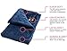 Convenient Gadgets & Gifts USB Heated Shawl and Lap Blanket - Blue Color - USB Heated Throw Perfect Alternative to an Office Desk Heater