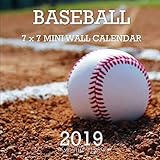 Baseball 7 x 7 Mini Wall Calendar 2019: 16 Month Calendar by