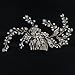 FAYBOX Vintage Gold Twig Crystal Pearl Side Combs Bridal Headpiece Wedding Accessories A