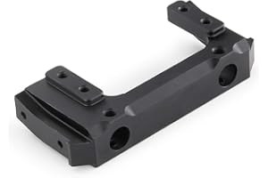 RCLIONS Metal Front Plate Bumper Mount for AXIAL SCX10 II 90046 1/10 RC Crawler Car (Black)