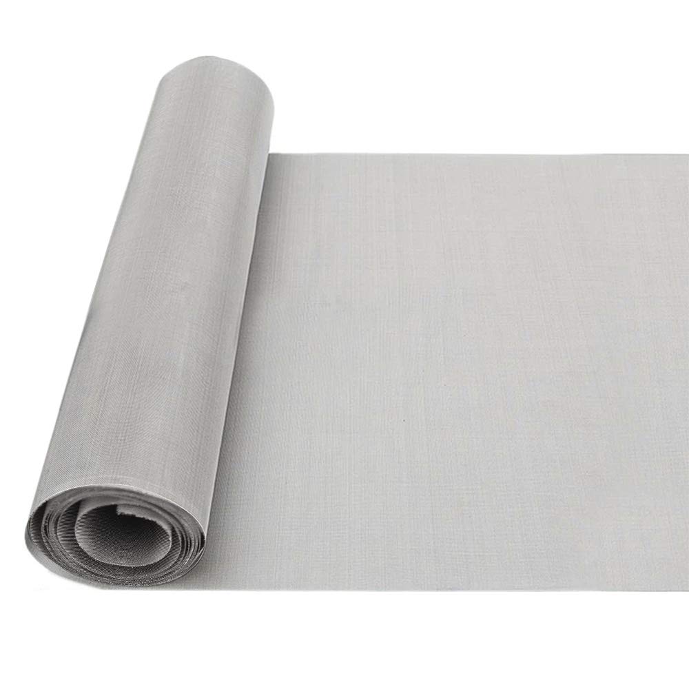 FYSL 304 Stainless Steel Mesh Sheet 120 Mesh - 12x39.4in (30x100cm) Cuttable Rodent & Insect Proof Screen for Windows, Vents, Kitchen