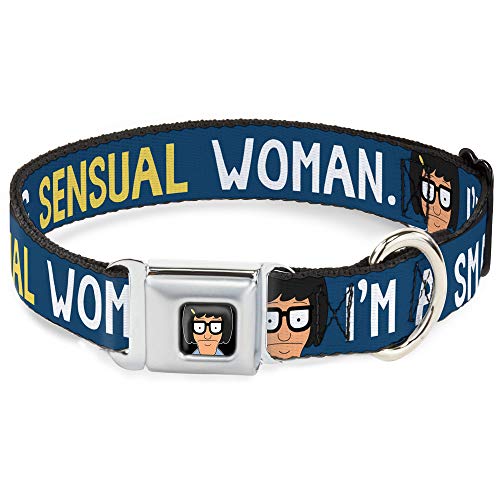 Dog Collar Seatbelt Buckle Tina Face Im A Smart Strong Sensual Woman Blue 16 to…