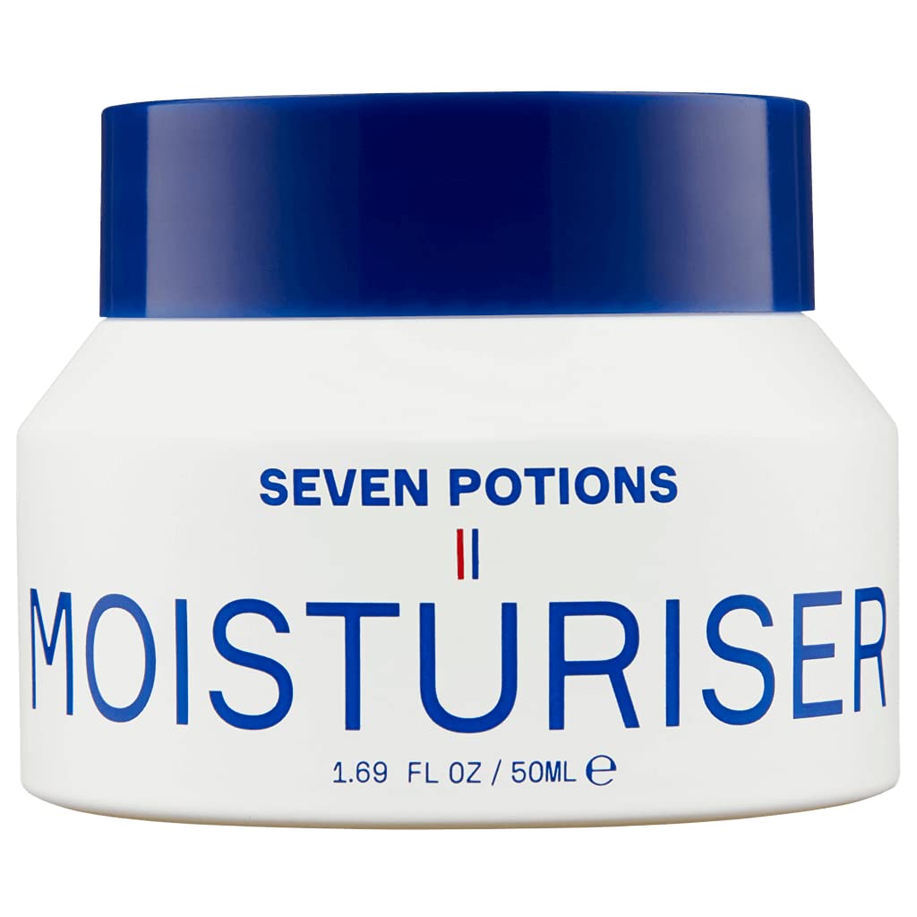 Seven Potions Anti Ageing Moisturiser for Men 50ml – Fragrance Free, Fast Absorbing Face Cream – Concentrated Formula That Helps Prevent Fine Lines and Wrinkles – Hydrates Skin – Natural, Vegan