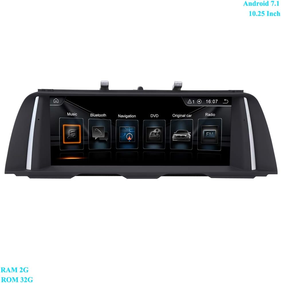 XISEDO 10.25 Inch Car Stereo Android 7.1 Head Unit 4-core RAM 2G ROM 32G GPS Navigation Car Radio for BMW 5 Series F10/ F11(2011-2012) Original CIC System Support WiFi, Bluetooth