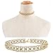 suchadaluckyshop mbb Women Gold Choker Collar Bow Rhinestone Crystal Pendant Chain Necklace Jewelry F