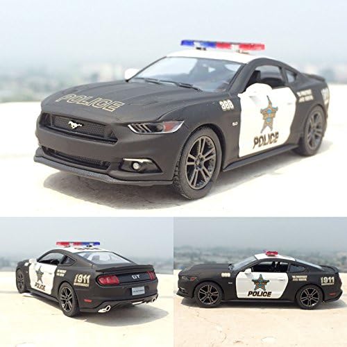 New Brand 1/38 Scale Model Cars Diecast Car Mustang GT Police Toys Collection As Gift For Boy Children