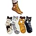 4 Pairs Soft Comfortable Novelty Cartoon Aminal Cat Crew Pattern Cotton Socks (4 pairs(4 colors cat))