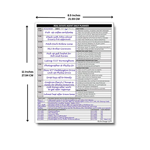 Real Estate Agent Supplies Daily Planner Task List Notepad. Simple