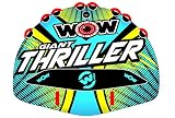 WOW Watersports Thriller Deck Tube Water Towable Tube Inflatable Boat Tube, Wild Wake Action - Water Sports Inflatables - Towable Tube for Boating 4 Person