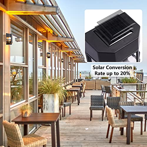 Solar Wall Lights Outdoor, 6 Pack Solar Deck Fence Lights Waterproof
