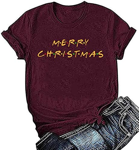 Womens Friends Merry Christmas Shirts 