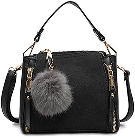 Beautyfronta Luxury Leather Women Tote Bag Female Zipper Handbags Fashion New Women Small Messenger Bags Ladies Solid Suede Sac A Main Black 21cm