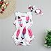 Newborn Infant Baby Boy Girl Sleeveless Romper Jumpsuit Clothes Outfits Headband (6 Month, White)
