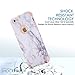 iPhone 6 Plus Case, AOKER Marble Design Slim Dual Layer Anti-Scratch Shockproof Hard Back Cover Soft Silicone Protective Case Fit for iPhone 6 Plus 6S Plus with 2Pack Tempered Glass (Rosegold+Glass)