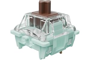 Fejwlvs Gateron Jade Series 3.0 Brown Dual-Stage Spring Switch for MX Mechanical Gaming Keyboard,Linear 3-Pin 55gf Pre-lubed Switches(Brown,10Pcs)