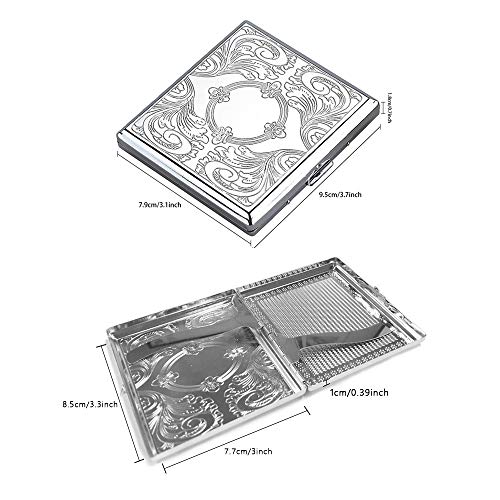 Cigarette Case for 20 pcs Popular Size (84mm) Classic Silver - Thumbnail 2