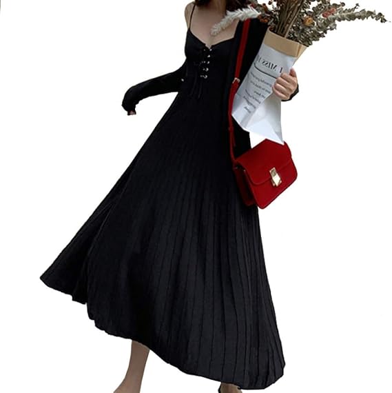 Amazon セーター ワンピース 2点セット ニット レディース おしゃれ プルオーバー ワンピーススーツ ゆったり ツガール ファッション スカート 長袖 女性 冬秋 通勤 通学 Ol スカートスーツ 可愛い 着痩せ ワンピース チュニック 通販