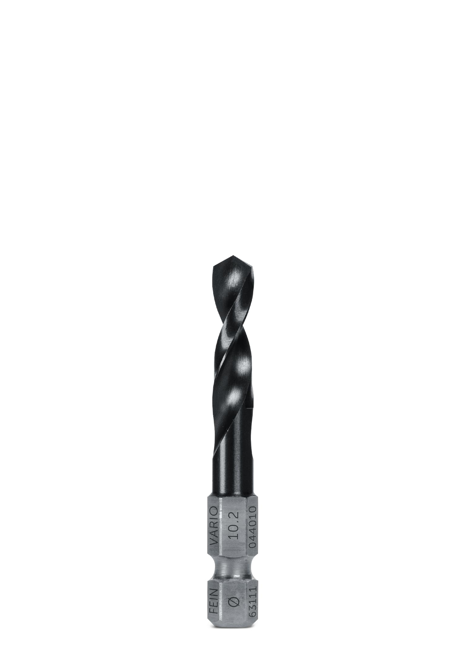 Fein Vario 63111044010 Spiral Drill Bit 10.2 mm (M12 Thread), Heat Resistant up to 800 Degrees, Made of Robust HSS Material