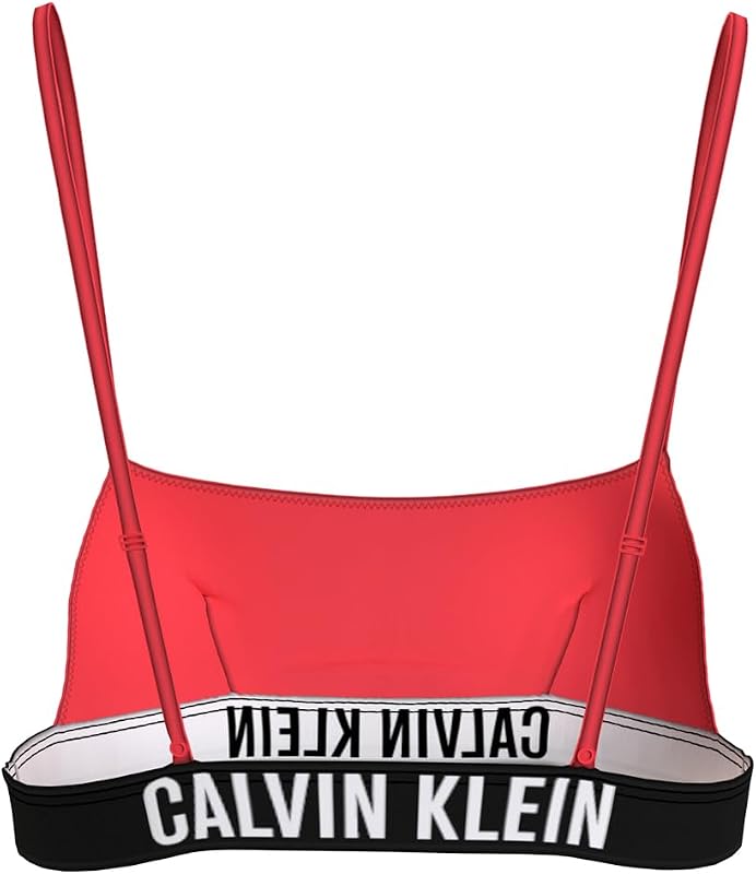 Top de Bikini Tipo Bralette sin Aros para Mujer, Rojo (Signal Red), M