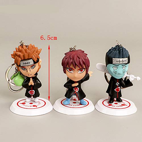 [11 Pack] Naruto Keychains, Anime Naruto Figure [Stand 2.5 Inches Tall