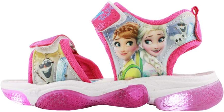 New Frozen Elsa and Anna Sandals LED Princess Kids Soft Shoes