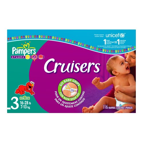 Pampers cruisers sz 3 valu pack 116ct (037000069539)