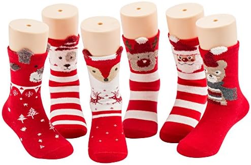Baby Boy Girl Toddler Socks - Red Christmas Socks For Kids Cute Infant Knee Novelty Socks