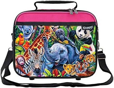 Jungle Babies School Lunchbox for Boys, Girls, Kids (Pink)