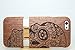 JBC LINK® Handmade Natural Wood Wooden Hard bamboo Case Cover for iPhone 6 - 4.7 Inch Protective Shell (Half skull)