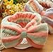 Domire Lovely Bowknot Soft Carol Fleece Bow Wash Cosmetic Headband/Hairlace,Pink