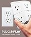 Fosmon 6-Outlet Wall Plug, Six Plug Outlet Adapter, Multiple 6 Way Wall Plug Extender for Travel, Cruise, Dorm, Home and Office, 15A 125V 1875W, 3 Prong, 2 Pack