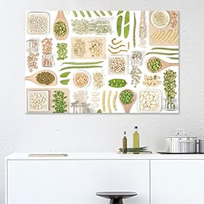 Canvas Wall Art - Various Kinds of Beans - Giclee Print Gallery Wrap Modern Home Art Ready to Hang - 12x18 inches