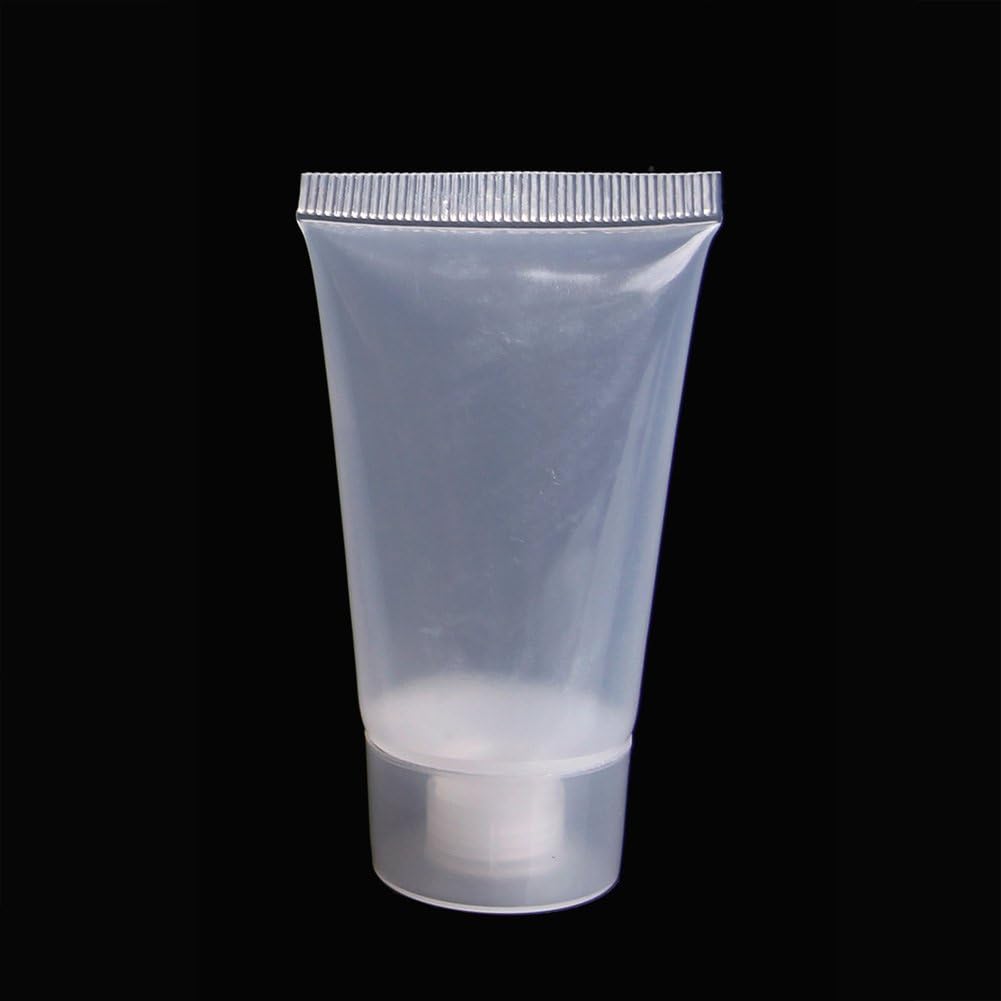 MEXUD Polish Travel Empty Clear Tube Cosmetic Cream Lotion Container Makeup Bottle (30ml, smooth)