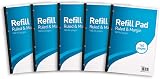 SUMMIT A4 Lined Paper Side Bound Refill Pad 8 mm 160 Pages Pack of 5