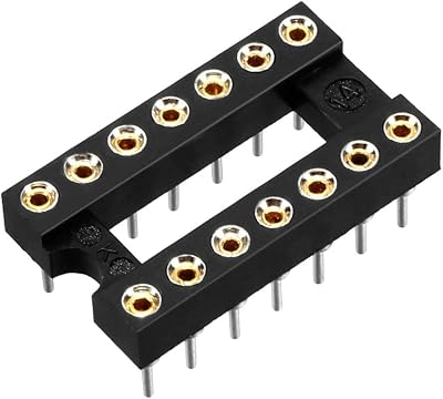 sourcing map 33pcs DIP IC Socket 14 Pin 2.54mm Pitch Dual Row 7.6mm Row Pitch